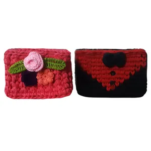  سبد قلاب بافی تریکو مدل نامزدی کد 11S مجموعه 2 عددی