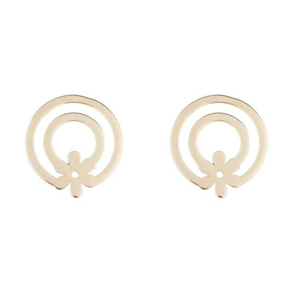 گوشواره طلا 18 عیار زنانه عدنان مدل DLF12