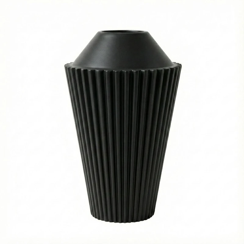 گلدان دکوری مدل استوانه راه راه کد ۳۹