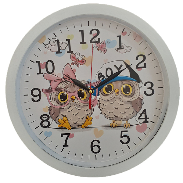 ساعت دیواری کودک مدل  جغد ها کد 40245