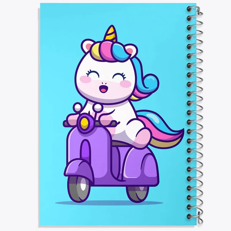 دفتر نقاشی 50 برگ خندالو مدل اسب تک شاخ یونیکورن کد 3824