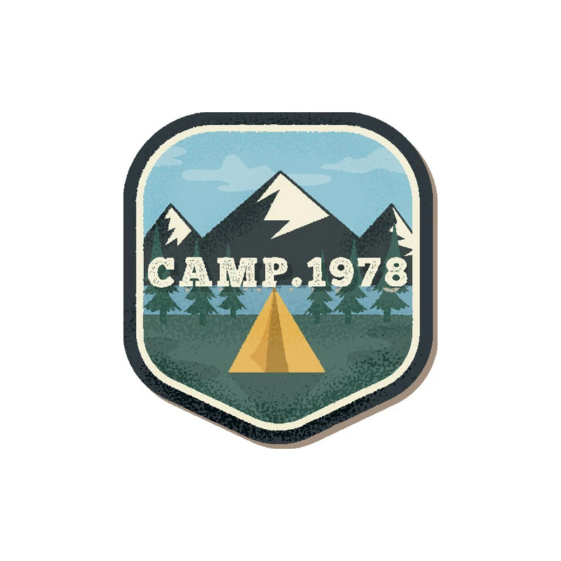 برچسب بدنه خودرو رایسان طرح camping کد st064