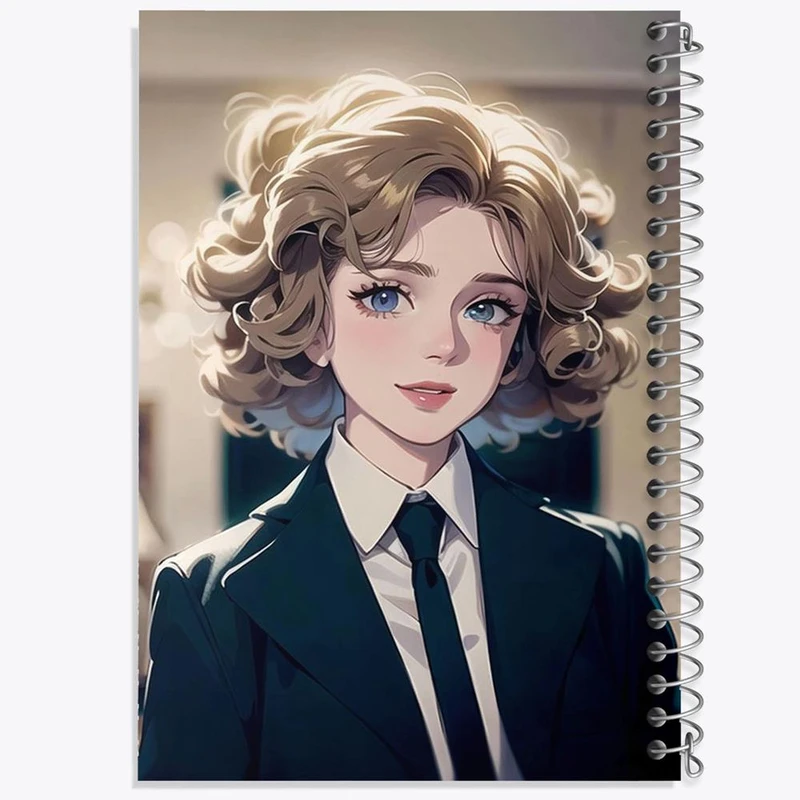 دفتر نت موسیقی 50 برگ خندالو مدل دختر مو فرفری کد 28794