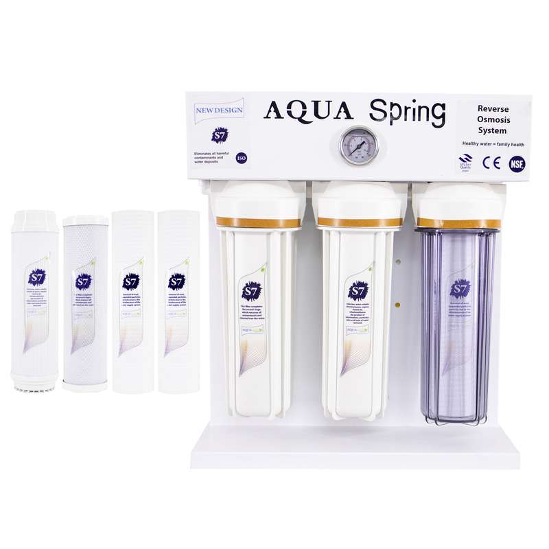 دستگاه تصفیه کننده آب آکوآ اسپرینگ مدل RO-S7-WZ 7700 به همراه فیلتر مجموعه 4 عددی