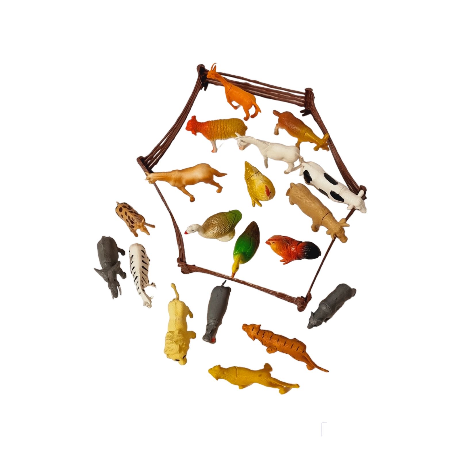 فیگور مدل حیوانات اهلی و وحشی و پرندگان بسته 25 عددی -  - 2
