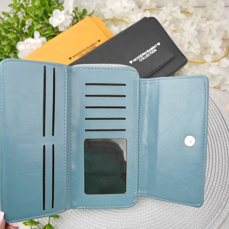 کیف پول زنانه مدل پشت زیپ دسته دار مدرن رابیت کد KZD-084