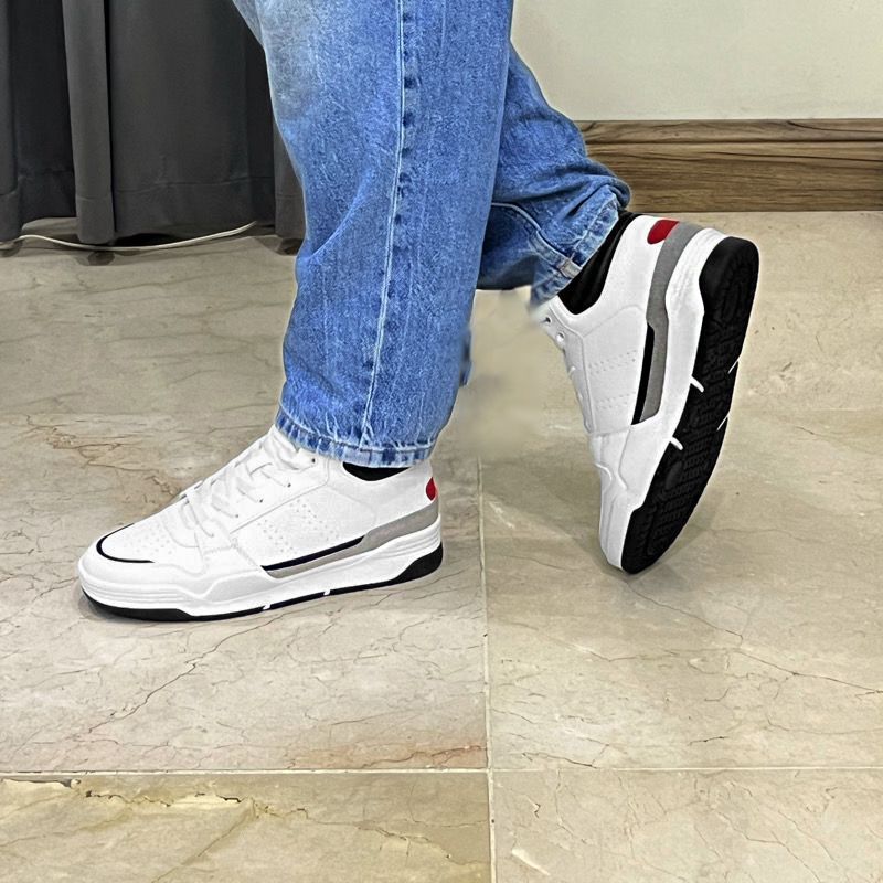نیم بوت مردانه مکس مدل Panelled High-Top Lace-Up Sneakers -  - 8
