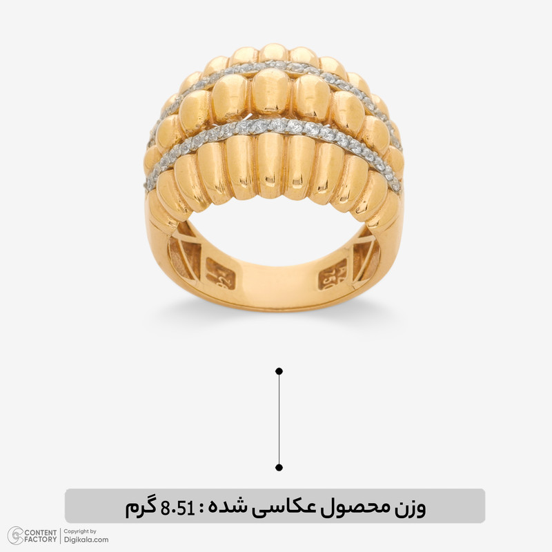 انگشتر طلا 18 عیار زنانه وی گالری مدل MK453 - 5