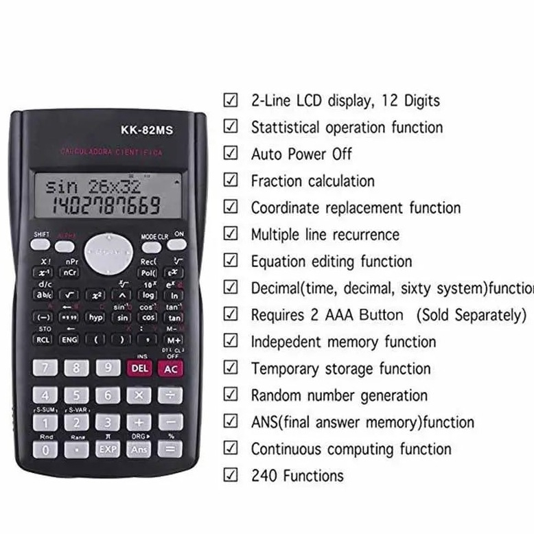 ماشین حساب کرونی مدل مهندسی کد KK-82ms
