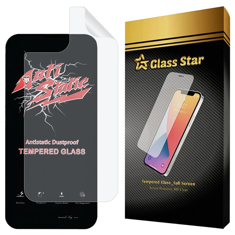 محافظ صفحه نمایش گلس استار مدل ANNG مناسب برای گوشی موبایل اپل iPhone 14 به همراه محافظ پشت گوشی 