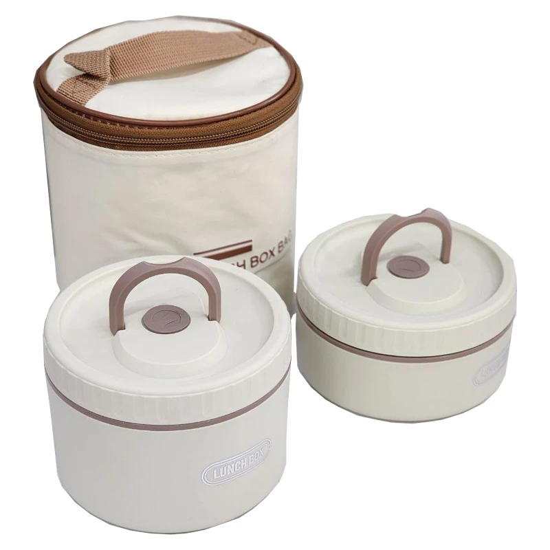 ظرف غذا مدل دایره ای مجموعه دو عددی به همراه کیف