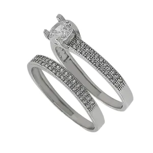 انگشتر نقره زنانه مدل s-new10 مجموعه 2 عددی