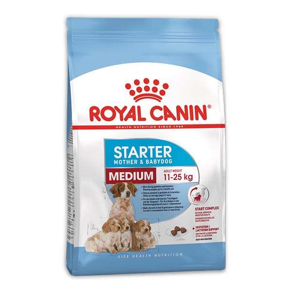 غذا خشک سگ رویال کنین مدل medium starter وزن 4 کیلوگرم