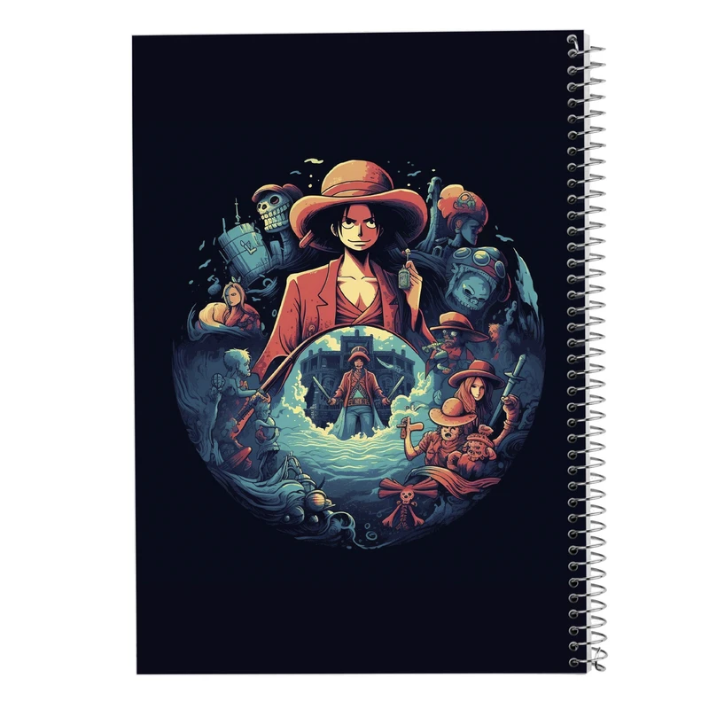 دفتر شطرنجی 50 برگ مدوپد مدل وان پیس One Piece کد DF10691