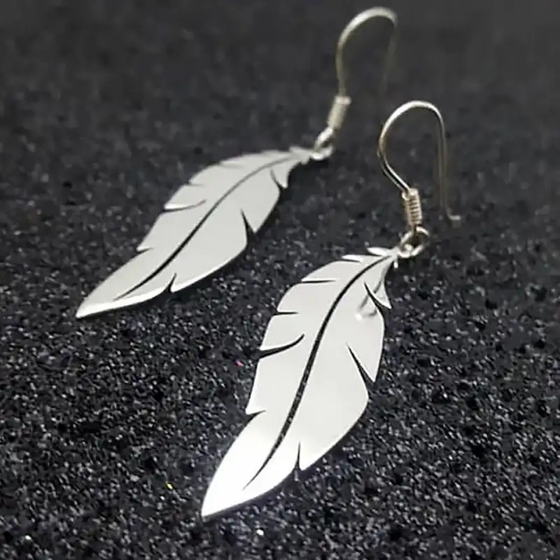 نیم ست نقره زنانه مدل پر کد AB001