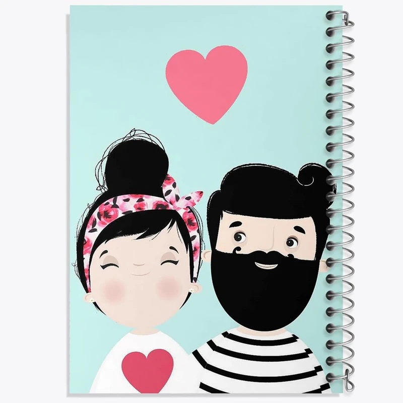 دفتر ژورنال نویسی 50 برگ خندالو مدل نقطه ای طرح عاشقانه کد 1877