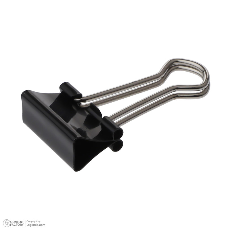 - گيره کاغذ دلي مدل 38565 سايز 19 ميلي متر بسته 12 عددي