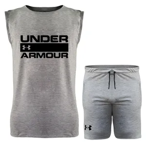 ست تاپ و شلوارک مردانه مدل 14013634 رنگ طوسی