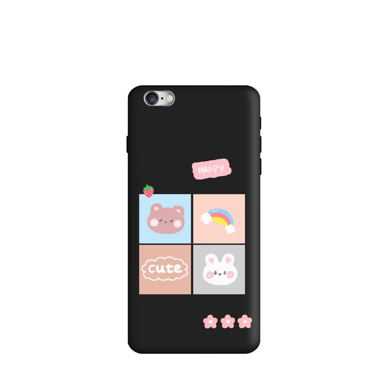 کاور قاب گارد طرح خرس و خرگوش کد t9743 مناسب برای گوشی موبایل اپل iphone 6 / 6s