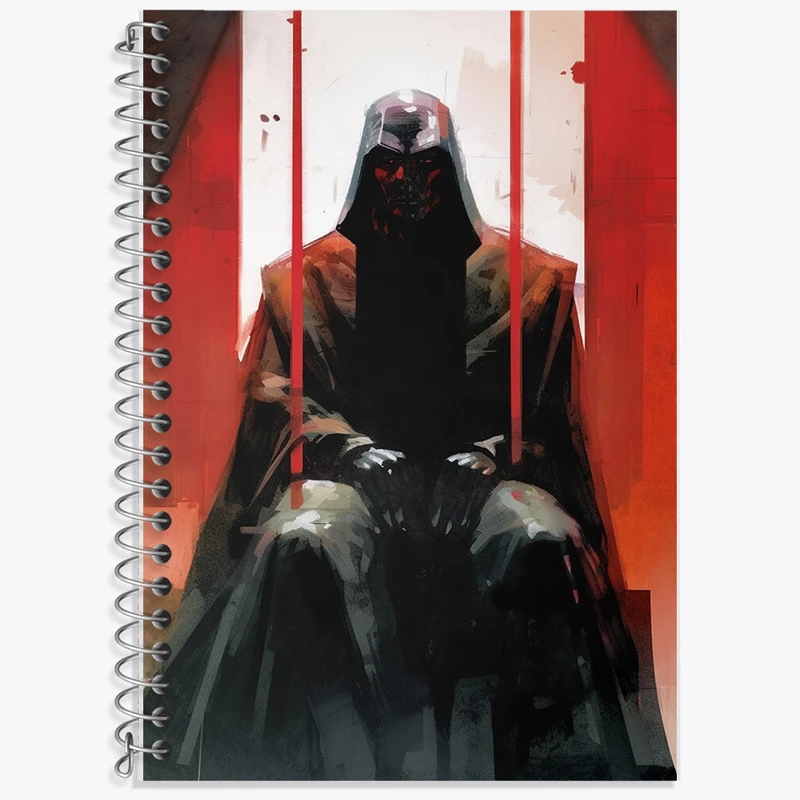 دفتر زبان 50 برگ خندالو مدل دو خط طرح جنگ ستارگان (Star Wars) کد F503