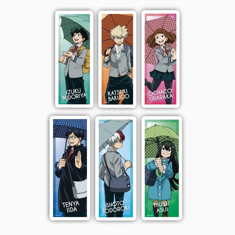 استیکر لپ تاپ و موبایل بووم طرح انیمه My hero academy کد NY8 مجموعه 6 عددی