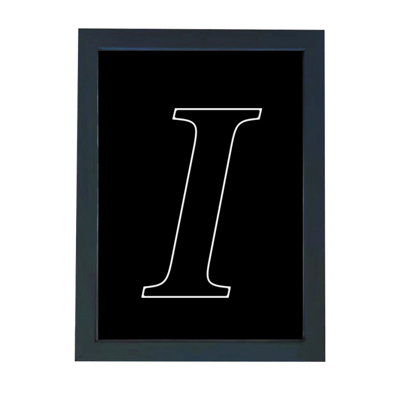 تابلو گالری چهره پرداز رخ مدل حرف I طرح عاشقانه دکوری کد Alphabet_10009
