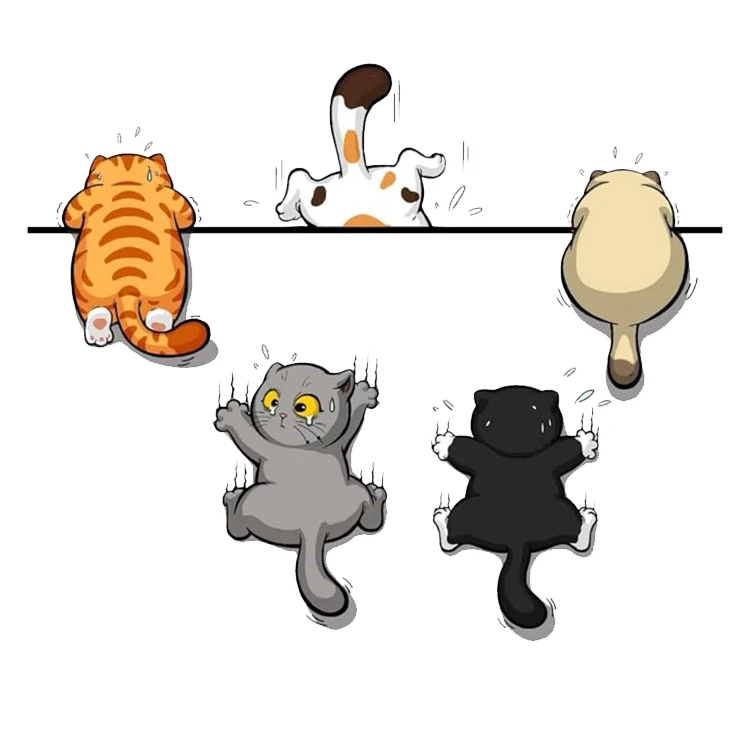 استیکر پارچه و لباس پاد آفرین مدل گربه کیوت کد 544