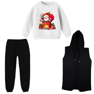 ست 3 تکه لباس راحتی بچگانه مدل کریسمس کد 04    