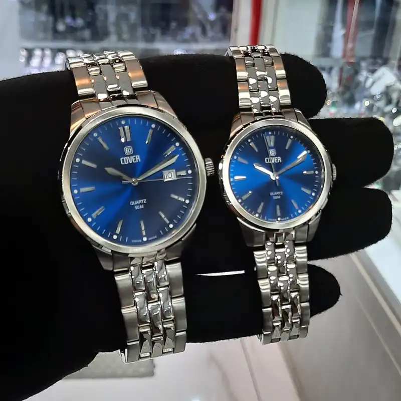 ست ساعت مچی عقربه ای زنانه و مردانه کاور مدل CO502.03 - CO503.09