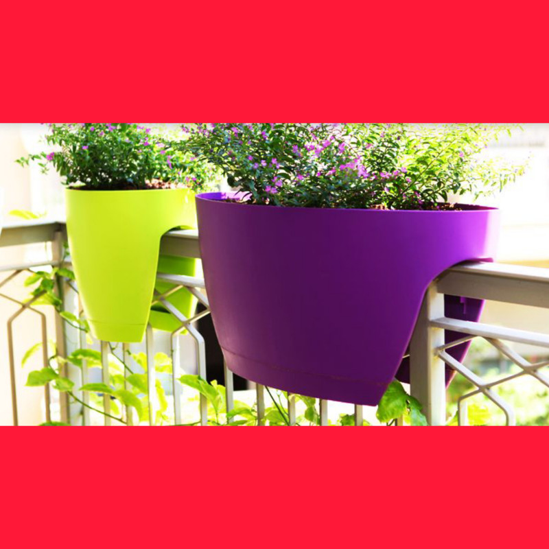 گلدان مدل نرده ای پلاستیکی طرح گرد