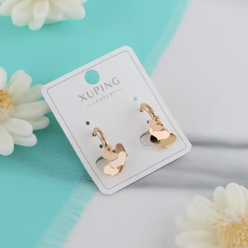 گوشواره زنانه ژوپینگ مدل قلب کد J758