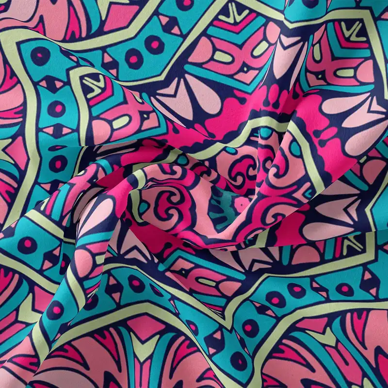 پارچه ملحفه پارچه باما مدل مخمل طرح هنری نقوش اسلیمی  کد 5011361