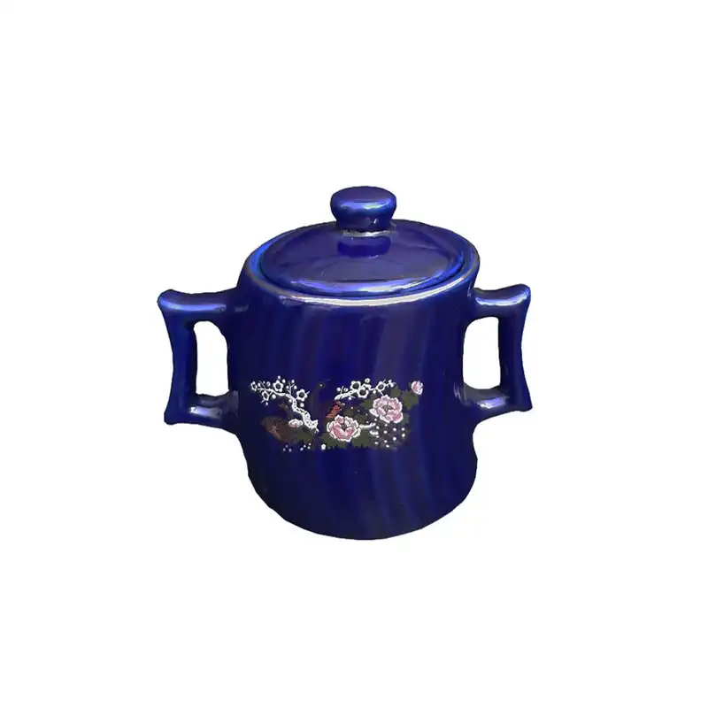 قندان سرامیکی طرح گل و مرغی کد A1