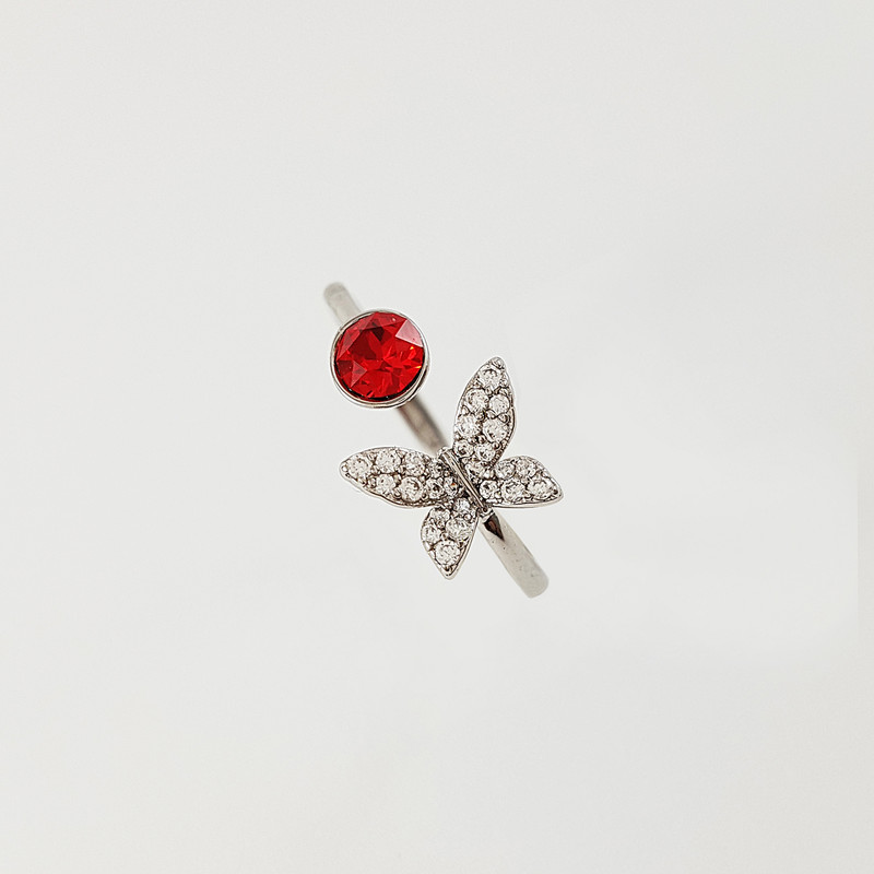 انگشتر زنانه ژوپینگ مدل پروانه کد XP519 انگشتر زنانه ژوپینگ مدل پروانه کد XP519