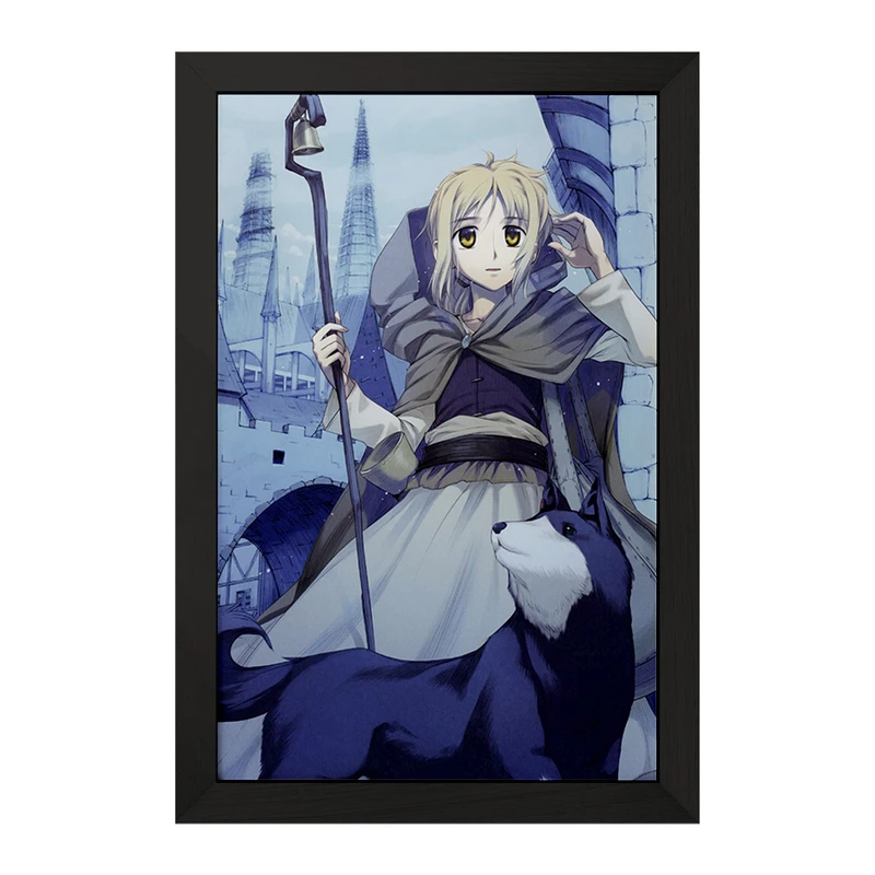 تابلو خندالو مدل هولو انیمه ادویه و گرگ کد 36148