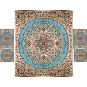 ست 5 تکه روتختی ترمه نگین خاتم طرح اردیبهشت کد ABI