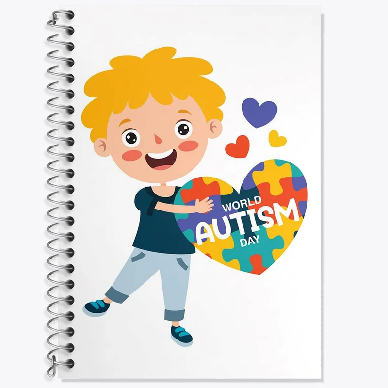 دفتر لغت 50 برگ خندالو مدل اتیسم Autism کد 26731