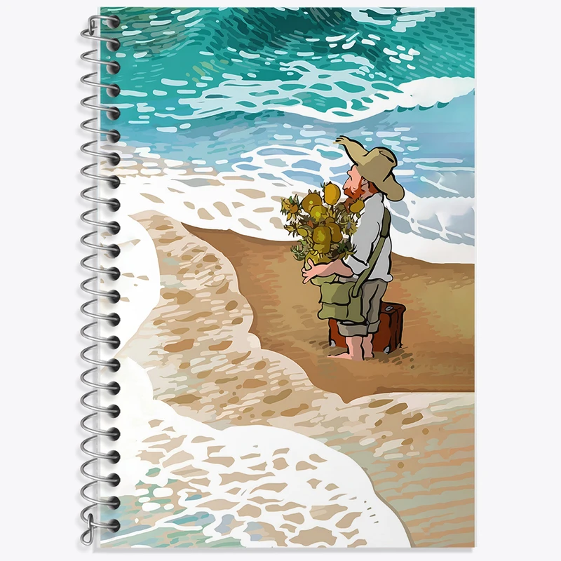 دفتر نت موسیقی 50 برگ خندالو طرح ونسان ونگوگ کد F5076