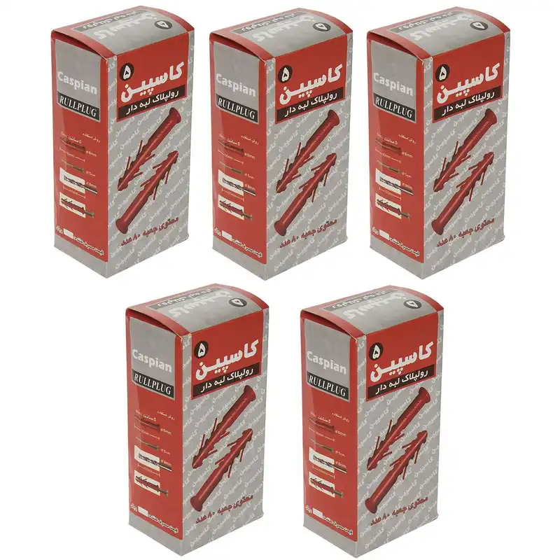 رول پلاک کاسپین مدل شاخک دار پنج بسته 80 عددی