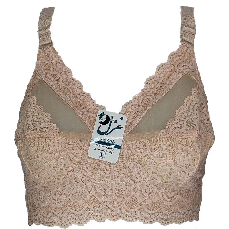 سوتین زنانه غزل مدل دانتل دالبری کش پهن کد 780