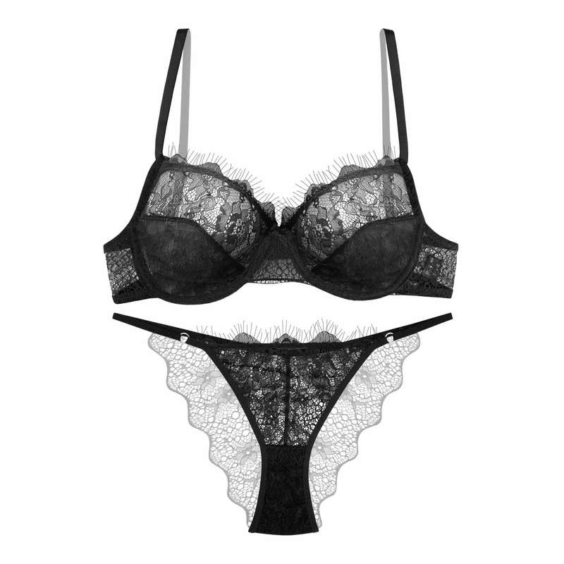 ست شورت و سوتین زنانه نوشه پوش کد 54001 رنگ مشکی