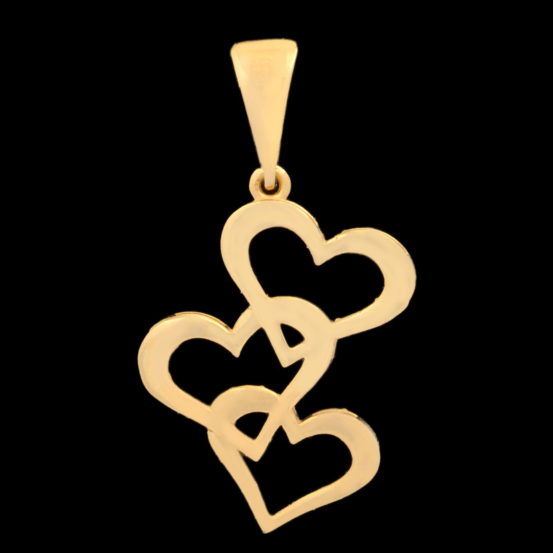 آویز گردنبند طلا 18 عیار زنانه طلای مستجابی مدل قلب کد 03