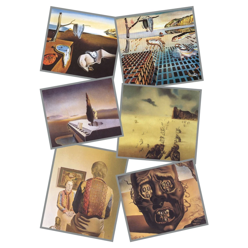 استیکر لپ تاپ طرح نقاشی های معروف اثر سالوادور دالی کد 2123 مجموعه 6 عددی