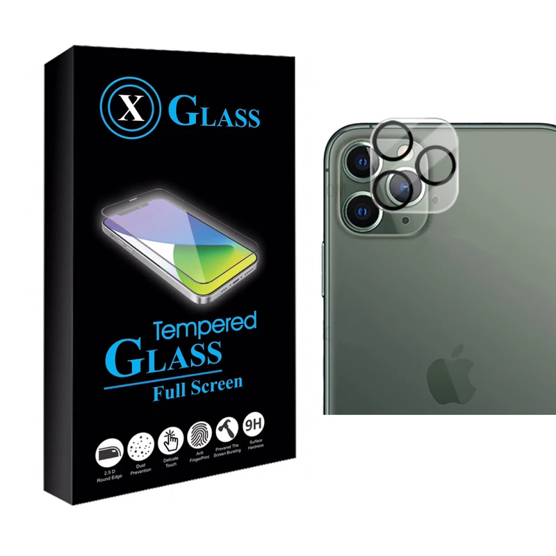 محافظ لنز دوربین ایکس گلس مدل 3D PLUS مناسب برای گوشی موبایل اپل IPHONE 11 PRO 