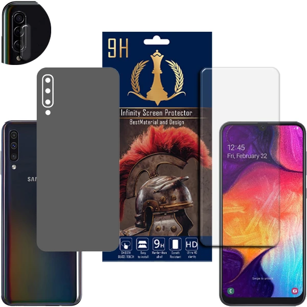 محافظ پشت گوشی اینفینیتی مدل PRO MAX مناسب برای گوشی موبایل سامسونگ GALAXY A50 / A50S به همراه محافظ صفحه نمایش و محافظ لنز دوربین