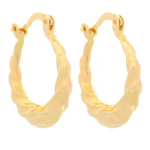 گوشواره طلا 18 عیار زنانه طلای مستجابی مدل حلقه ای کد 70