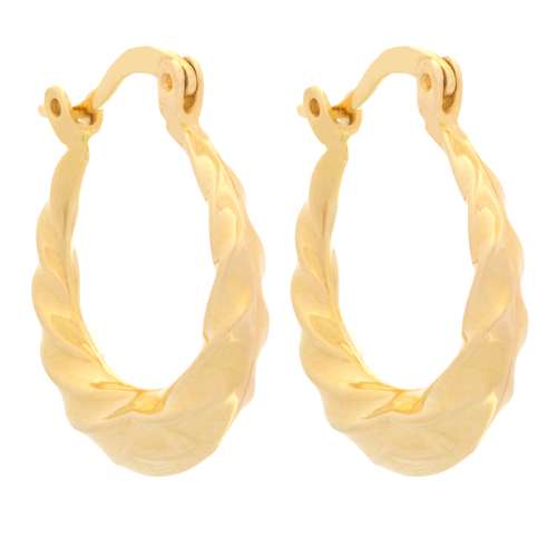 گوشواره طلا 18 عیار زنانه طلای مستجابی مدل حلقه ای کد 70