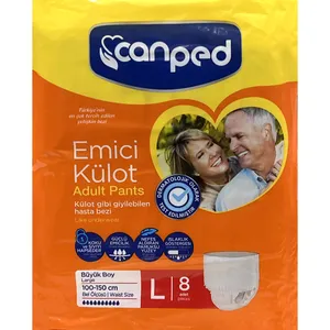 پوشینه شورتی بزرگسال جان پد مدلEmici سایز لارج بسته 8 عددی