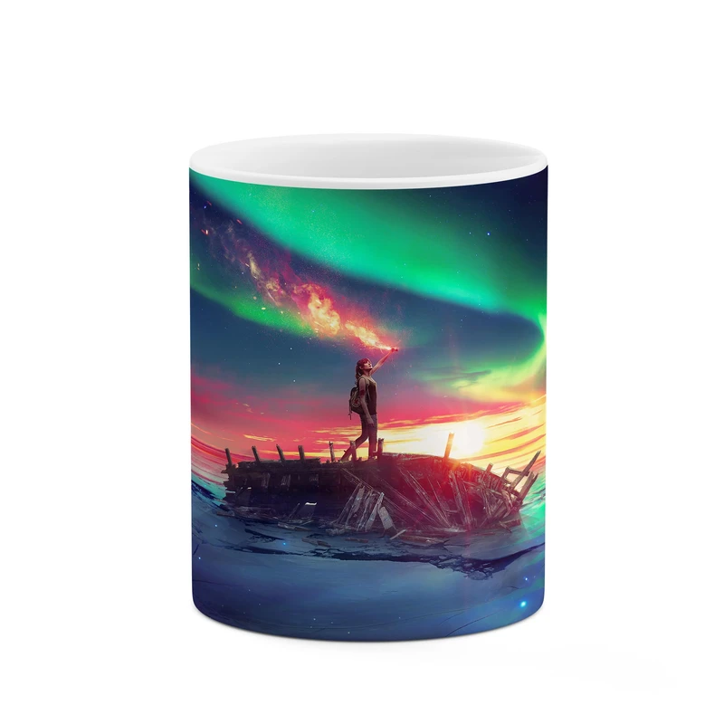 ماگ کاکتی طرح تنها در دریا کد mgp10537