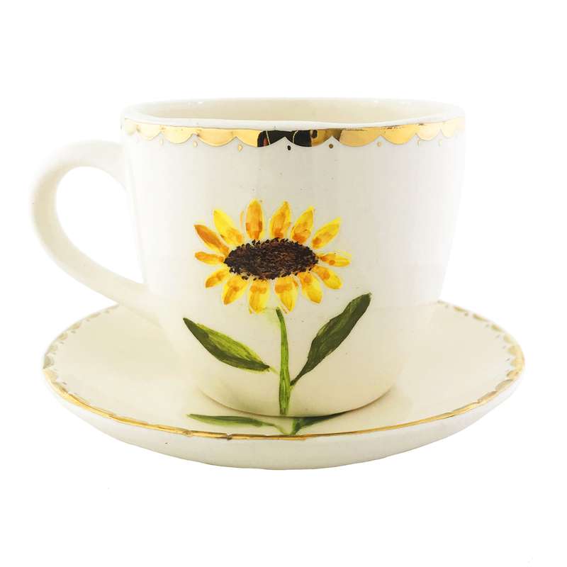 فنجان و نعلبکی طرح گل مدل 15561